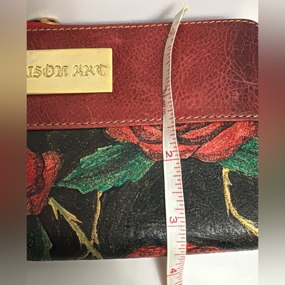 PRISON ART RED FLORAL EXCLUSIVE DESIGN WOMENS LEATHER WALLET - Picture 8 of 10